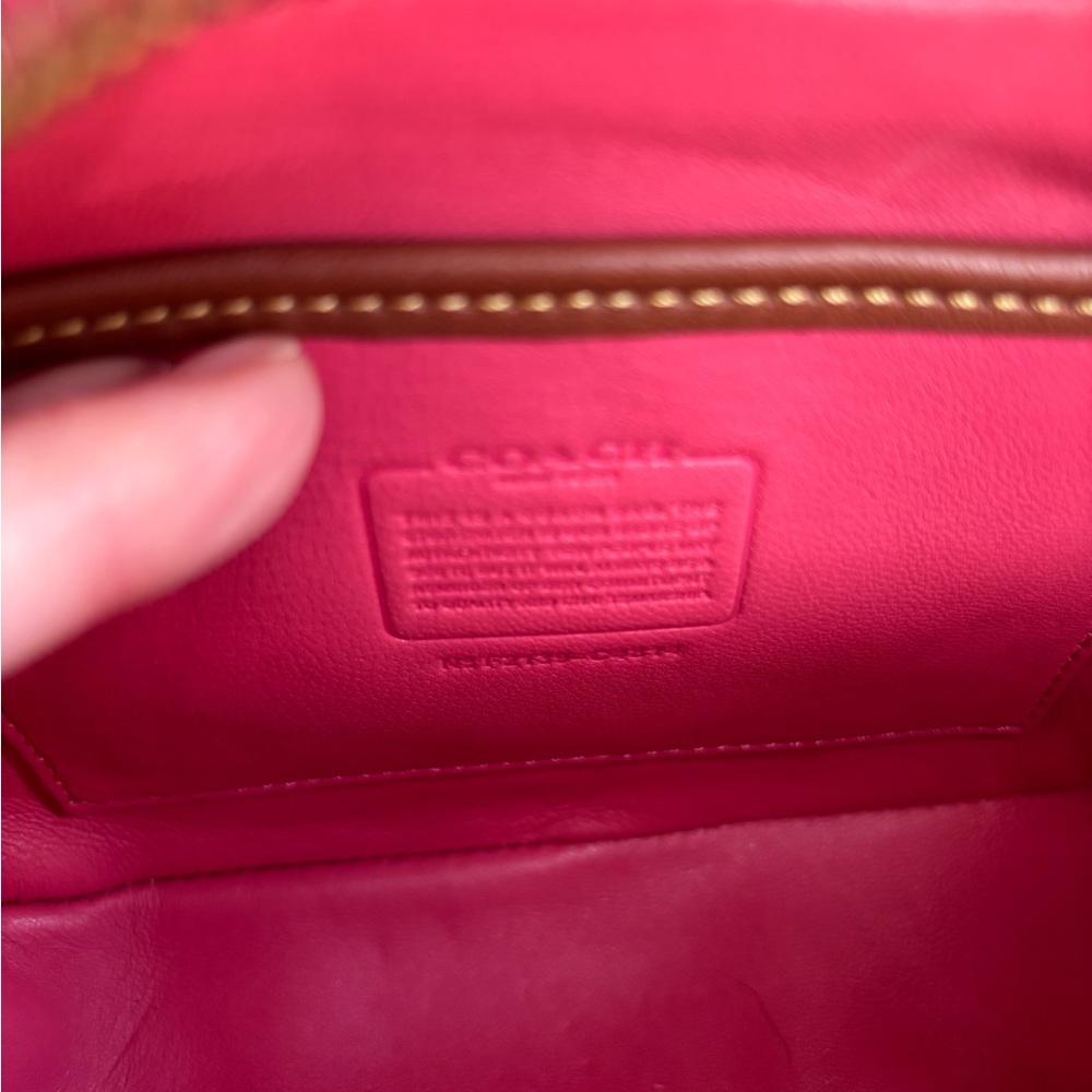Coach Coral Quilted Mini Crossbody with Gold Turn-Lock and Removable Strap - Picture 7 of 16